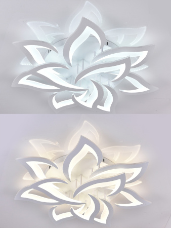 картинка Потолочная люстра светодиодная с управлением смартфоном и пультом регулировкой цветовой температурой и яркости ночным режимом и таймером LED LAMPS 81224 от магазина BTSvet