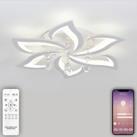 картинка Потолочная светодиодная люстра с пультом и управлением смартфоном 120W Olimp LED LAMPS 81238 от магазина BTSvet