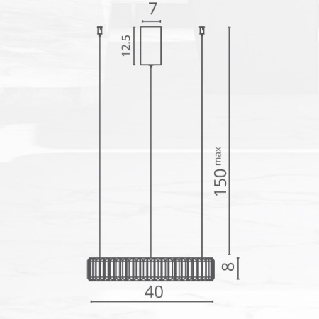 картинка Подвесной светильник светодиодный хрустальный Renata 1135/02 SP-24 от магазина BTSvet