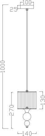 картинка Подвесной светильник Lauren FR5093PL-01CH от магазина BTSvet