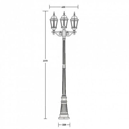 картинка Наземный фонарь 91409L B Gb от магазина BTSvet