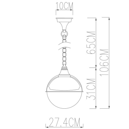 картинка Уличный светильник подвесной Monaco A1495SO-1BK от магазина BTSvet