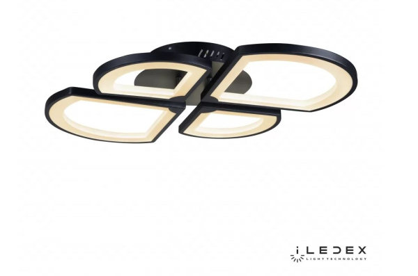 картинка Потолочная люстра светодиодная диммируемая с пультом River X024-4 BK от магазина BTSvet