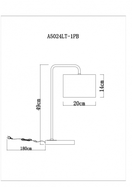 картинка Интерьерная настольная лампа Rupert A5024LT-1PB от магазина BTSvet