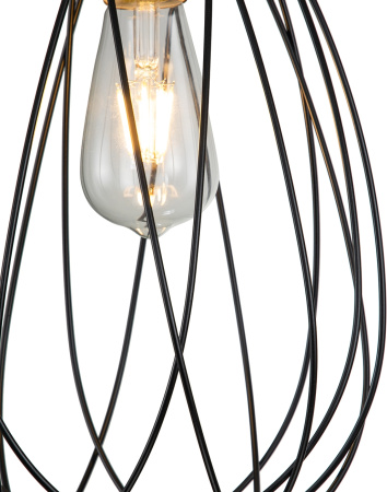 картинка Подвесной светильник Barrie 10180/1S E27*60W Black/Brass от магазина BTSvet