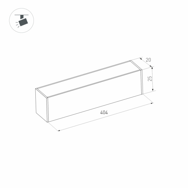 картинка Трековый светильник светодиодный MAG-FLAT-25-L400-12W Day4000 (BK, 100 deg, 24V) (Arlight, IP20 Металл, 3 года) 032828 от магазина BTSvet