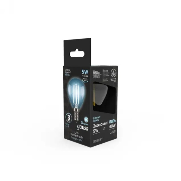 картинка Лампочка LED Filament Globe E14 5W 4100K 1/10/50 105801205 от магазина BTSvet