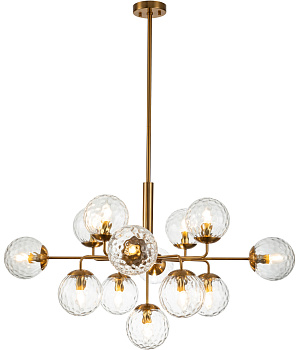 Люстра потолочная на штанге Cocoon V000121 (11008/13P Brass)