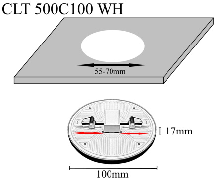 картинка Встраиваемый светильник светодиодный CLT 500C100 WH от магазина BTSvet