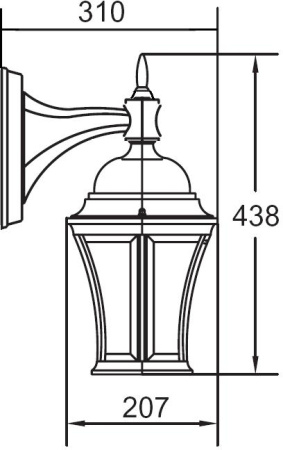 картинка Настенный фонарь уличный ASTORIA 1 L 91302L Bl от магазина BTSvet