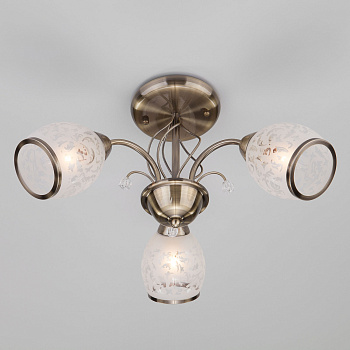 Потолочная люстра 30026/3 античная бронза