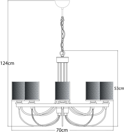 картинка Подвесная люстра A2995LM-8CC от магазина BTSvet