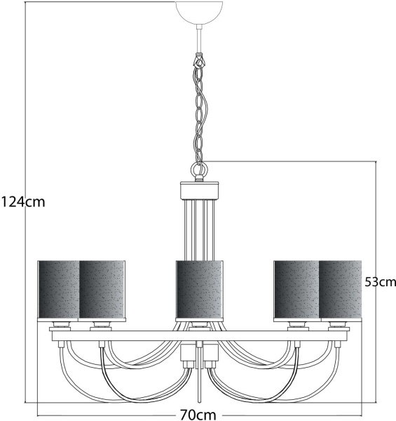 картинка Подвесная люстра A2995LM-8CC от магазина BTSvet