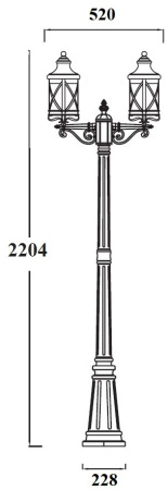 картинка Наземный фонарь LUCERNA 84809A/02 Bl от магазина BTSvet