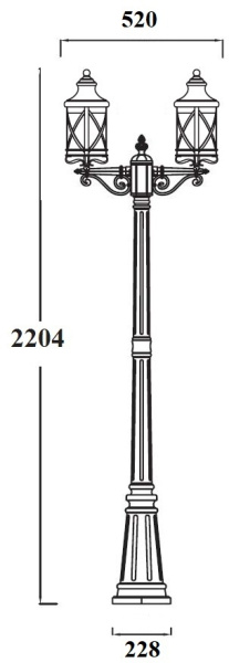 картинка Наземный фонарь LUCERNA 84809A/02 Bl от магазина BTSvet