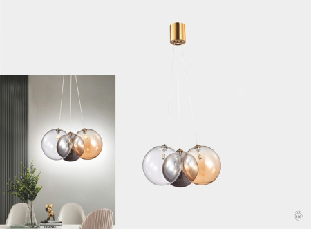 картинка Подвесной светильник Drop 8110P/3 BR-MLT от магазина BTSvet