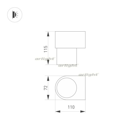 картинка Настенный светильник LED SP-SPICY-WALL-S115x72-6W Day4000 (GD, 40 deg) (Arlight, IP20 Металл, 3 года) 033581 от магазина BTSvet