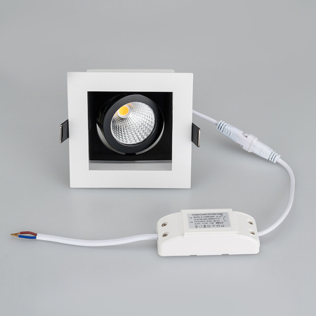 картинка Светильник встраиваемый LED CL-KARDAN-S102x102-9W Warm (WH-BK, 38 deg) (Arlight, IP20 Металл, 3 года) 024126 от магазина BTSvet