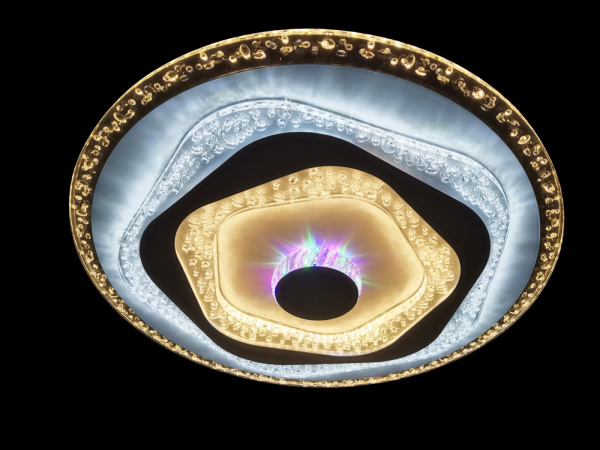 картинка Потолочная люстра светодиодная с пультом и возможностью управления смартфоном, регулировка яркости и цветовой температуры, ночной режим и таймер, RGB 81040/6C от магазина BTSvet