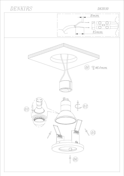 картинка Встраиваемый светильник DK2030-WH от магазина BTSvet