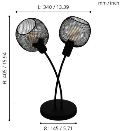 картинка Интерьерная настольная лампа с выключателем Wrington 1 43376 от магазина BTSvet