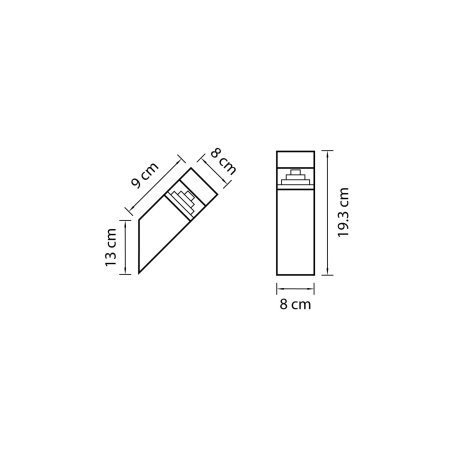 картинка Светодиодный настенный светильник уличный Raggio 377605 от магазина BTSvet