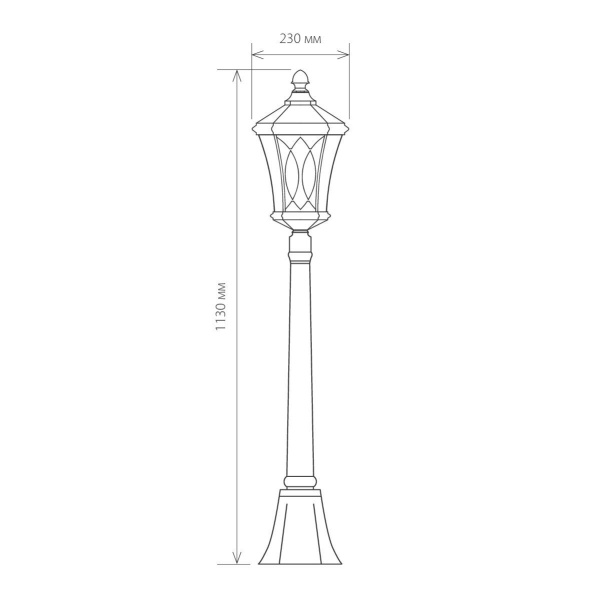 картинка Наземный фонарь уличный Virgo F черное золото (арт. GLXT-1450F) от магазина BTSvet