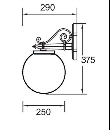 картинка Настенный фонарь уличный 88202S Bl от магазина BTSvet