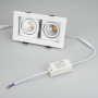 картинка Светильник встраиваемый LED CL-KARDAN-S180x102-2x9W Day (WH, 38 deg) (Arlight, IP20 Металл, 3 года) 024138 от магазина BTSvet