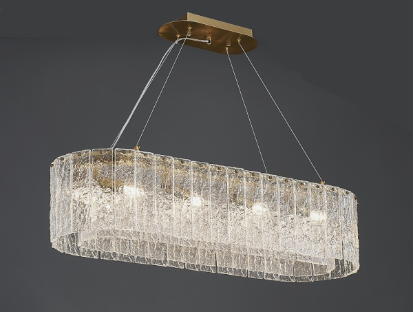 Подвесная люстра хрустальная 10820/90 brass oval