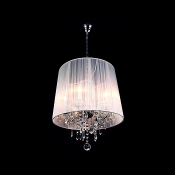 Подвесная люстра 2045/5 хром/белый