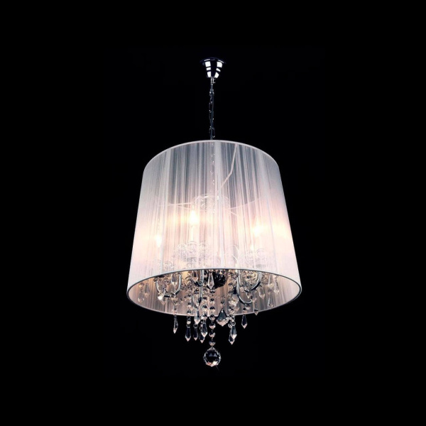 Подвесная люстра 2045/5 хром/белый