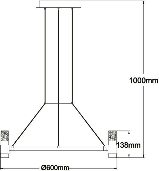 картинка Подвесная светодиодная люстра Вальтер 551012609 от магазина BTSvet