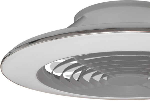 картинка Потолочная люстра светодиодная с вентилятором с пультом и управлением смартфоном регулировкой цветовой температуры и яркости Alisio 7491 от магазина BTSvet