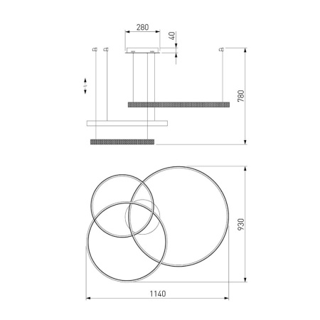 картинка Подвесная люстра светодиодная с пультом и управлением смартфоном регулировкой яркости Smart Posh 90275/3 от магазина BTSvet