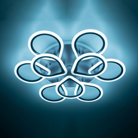 картинка Потолочная люстра светодиодная с управлением голосом и смартфоном с пультом регулировкой цветовой температуры и яркости Транай CL235A195E RGB от магазина BTSvet