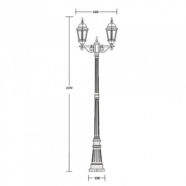 картинка Наземный фонарь 91409L A Gb от магазина BTSvet