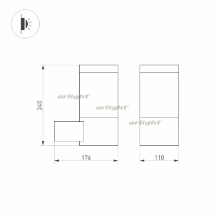 картинка Фасадный светильник светодиодный LGD-STEM-WALL-10W Warm3000 (GR, 185 deg, 230V) (Arlight, IP65 Металл, 3 года) 029985 от магазина BTSvet