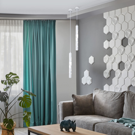 картинка Подвесной акцентный светильник DLR037 12W 4200K белый матовый от магазина BTSvet