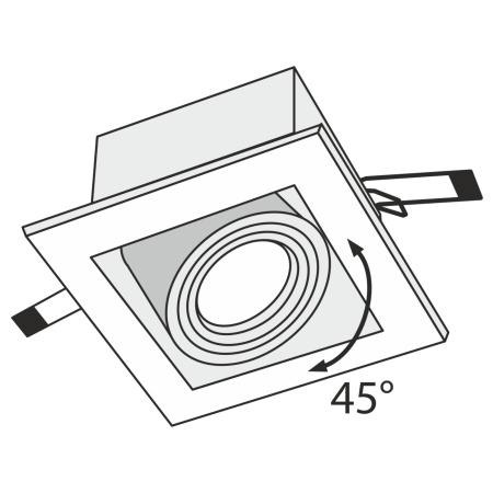 картинка Встраиваемый светильник Metal DL008-2-01-W от магазина BTSvet