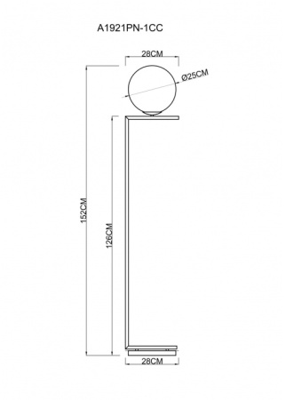 картинка Торшер Bolla-unica A1921PN-1CC от магазина BTSvet