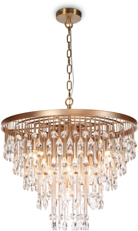 Подвесная люстра хрустальная Linn MOD091PL-09G