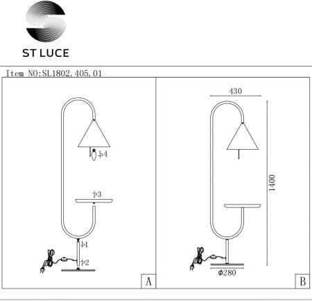 картинка Торшер ST Luce Amiro SL1802.405.01 от магазина BTSvet