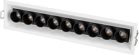 Светильник встраиваемый LED MS-ORIENT-BUILT-TURN-TC-S67x300-20W Day4000 (WH-BK, 30 deg, 230V) (Arlight, IP20 Металл, 5 лет) 032231