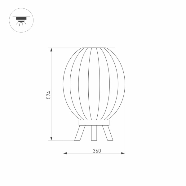 картинка Ландшафтный светильник наземный LGD-PEARL-BOLL-H574-12W Warm3000 (GR, 164 deg, 230V) (Arlight, IP65 Металл, 3 года) 030005 от магазина BTSvet