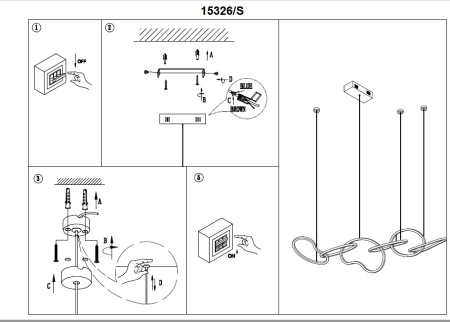 картинка Подвесная люстра светодиодная 15326/S от магазина BTSvet
