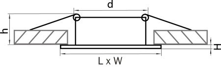 картинка Встраиваемый светильник LEGA l 011030 от магазина BTSvet