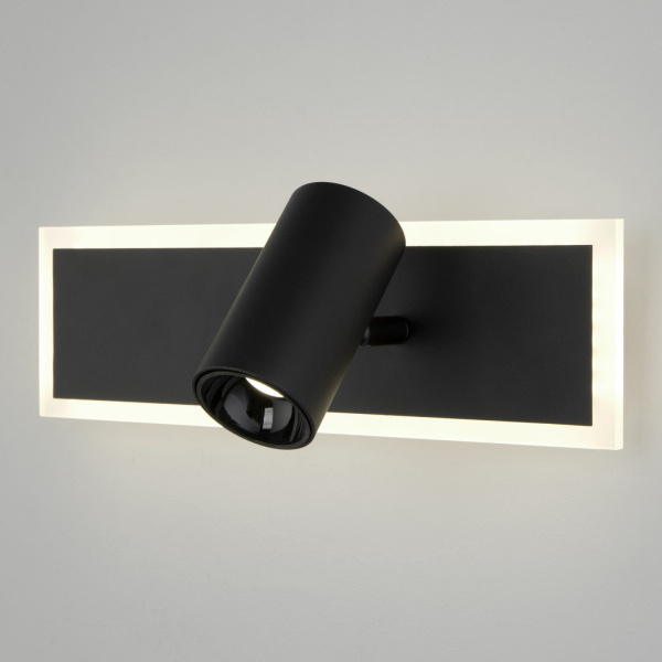 картинка Спот настенный светодиодный с подсветкой Binar 20127/1 LED черный от магазина BTSvet