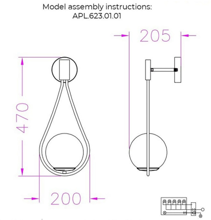 картинка Бра Klodi APL.623.01.01 от магазина BTSvet
