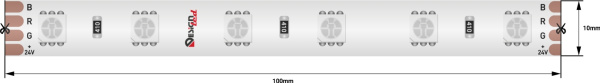 Светодиодная лента LUX DSG560-24-RGB-65
